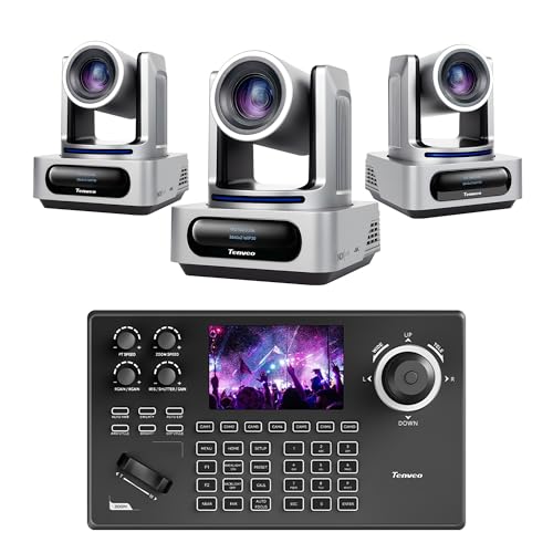 【Controller per Telecamere PTZ Tenveo】Il controller per telecamere PTZ NDI Tenveo KB200MAX è dotato di uno schermo LCD da 5 pollici, combinato con un joystick 4D per regolazioni PTZ a velocità variabile. Puoi regolare facilmente le tue inquadrature e assicurarti che ogni angolazione sia perfetta. Supporta l'aggiunta dei parametri delle telecamere PTZ tramite interfaccia Web, consente la selezione rapida di 7 telecamere e può controllare fino a 255 telecamere PTZ.