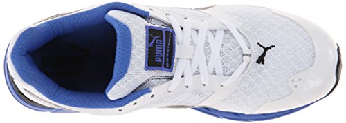 PUMA Men's Poseidon Training Shoe, White/Black/Strong Blue, 7 M US