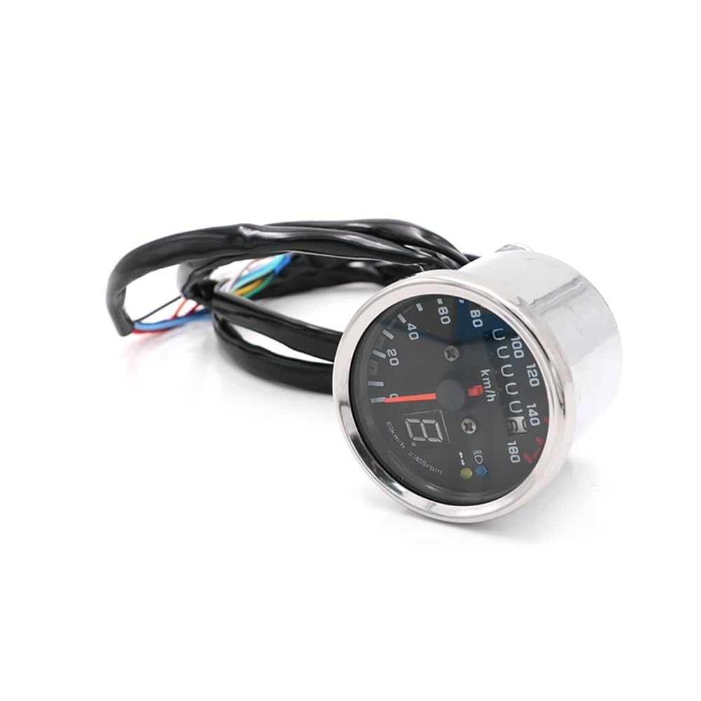 Contagiri contachilometri 12V Moto Doppio Contachilometri Tachimetro Misuratore Di Velocità Con Bancarelle Luce Notturna Retroilluminazione A LED Parte Del Motociclo 12V