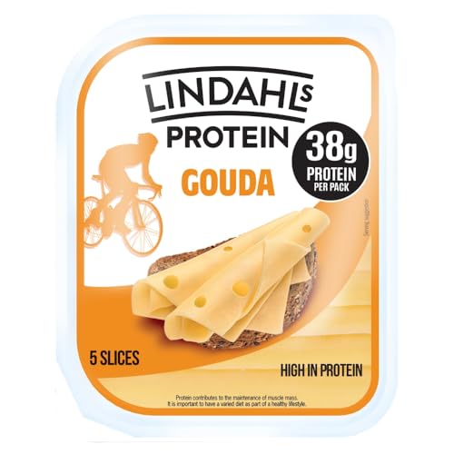 Lindahls Protein Gouda Cheese Slices 125g High Protein Vegetarian