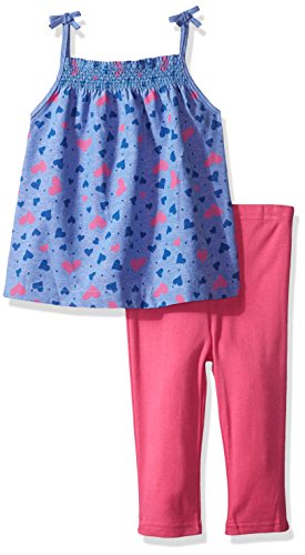 BON BEBE Baby Girls' 2 Piece Chambray Dress and Legging Set