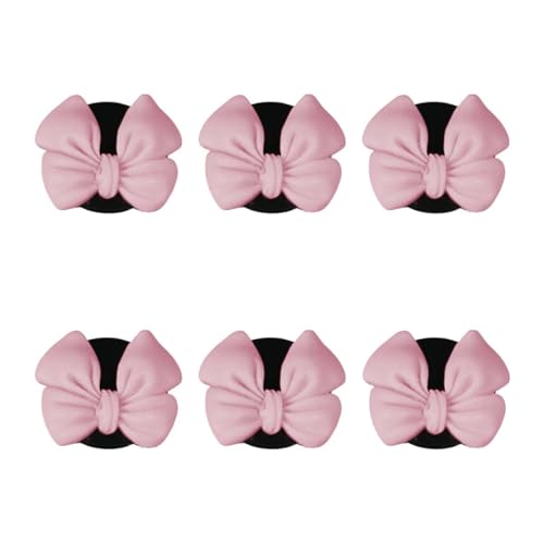 Image of 6PCS Bow Car Air Freshener Clips, Cute Air Conditioning Vent Clip, Aesthetic Car Interior Decoration Accessories, Automotive Dashboard Air Vent Trim Clip for Women Girl (Pink)