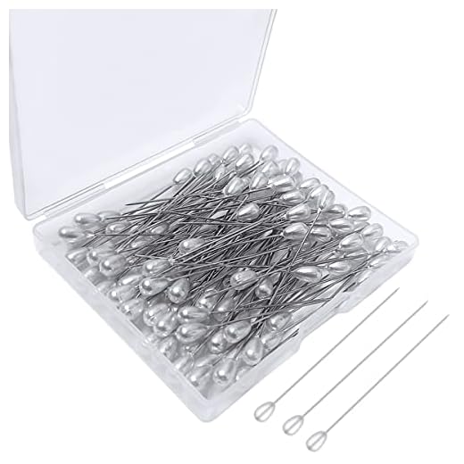 100 Pcs Corsage Pins Teardrop Pearl Pins Sewing Wedding Bouguet Pins for DIY Jewelry Making Sewing Wedding Flower Decorations(2 Inch)