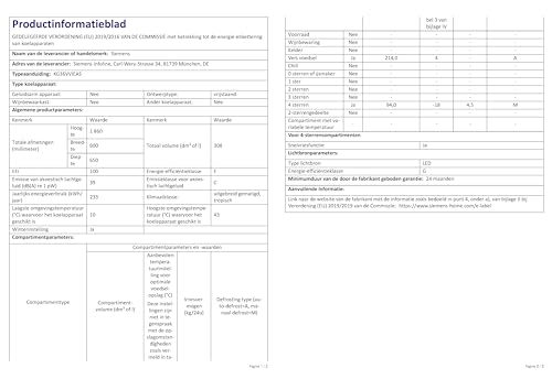 SIEMENS Réfrigérateur combiné 308 litres inox KG36VVIEAS - vue 7