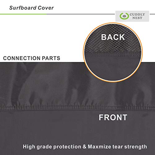 Cuddly Nest Surfboard Storage Cover, Stretch Surf Board Sock Cover For Shortboard, Funboard And Longboard (Black, Up To 8.5’ Round Nose) #TOP5