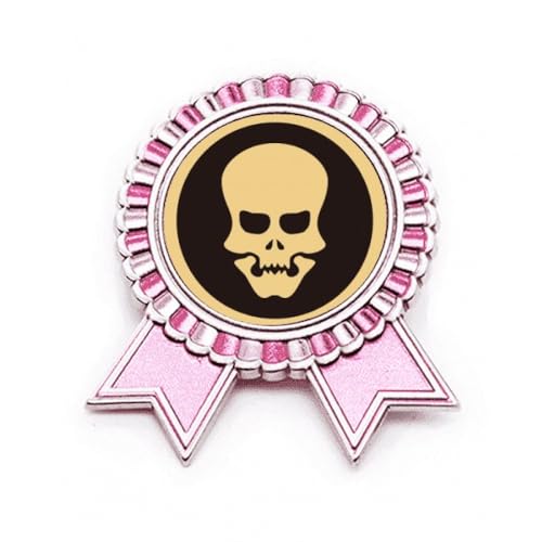 Broche en forme de L Happy Halloween en métal rose : fixez facilement votre motif de fête M