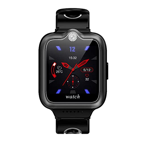 Scoutteemo Watch Phone for Children 4G Smartwatch for Kids, Safety Kids Smartwatch with Video Chat Voice Chat Remote Camera SOS Call GPS WiFi LBS HD Touch Screen Compatible Android IOS(Black)