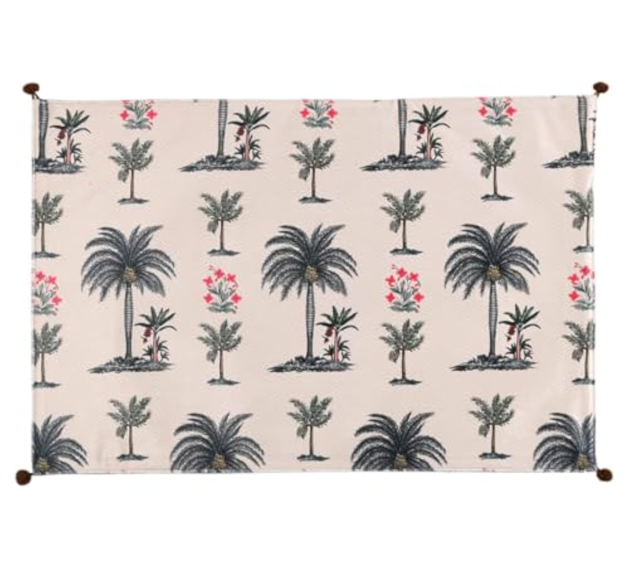 Chevron Palms Micro Velvet Table Mats Set of 6