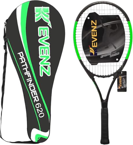 KEVENZ Tennis Racket with Carring Bag,Professional Tennis Racquet for Adults, Light Weight and Shock Proof, Green 620