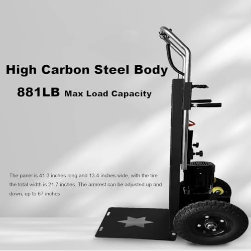 Carretilla eléctrica para escaleras 2200W 881lb negra miniatura 6