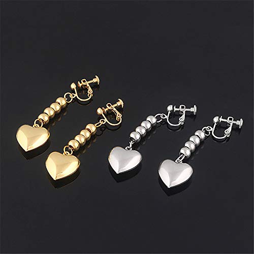 Songchang Jewelry Hunter X Hunter Hisoka Earrings - Star And Teardrop Anime Stud Earrings - Gifts For Christmas, Cosplay, Comic Con, Dress Up Party (Gold Heart Clip On) #TOP5