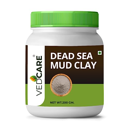 Vedcare 100% Natural Dead Sea Mud Clay for Face Pack, Body & Hair, 200gm