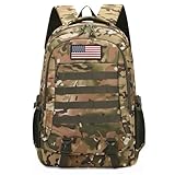 CGYCSY Conjunto de mochila camuflada com lancheira e estojo de lápis para escola, atividades ao ar livre – crianças e adolescentes, ensino fundamental ao ensino médio, Mochila camuflada, pacote