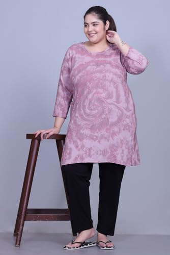 Image of RYSH Women's Plus Size Printed Longline Tops | Printed longline tops in multiple colours and plus sizes