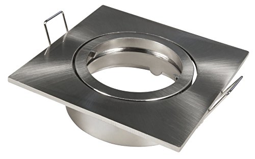Einbaurahmen McShine ''DL-826s'' eckig, 82x82mm, schwenkbar, Bajonett Verschluss Edelstahl gebürstet