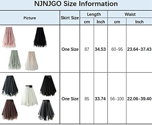 Women's Layered Midi Skirt,Fairy Elastic Waist A Line Tutu Tulle Skirt Princess Petticoat4