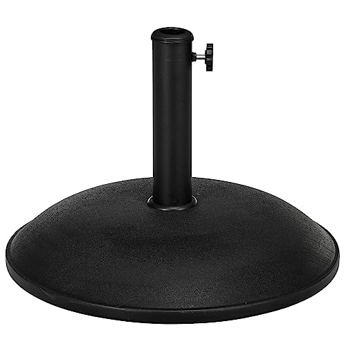 Outsunny Heavy Duty Cement Parasol Base 20kg Round Patio Umbrella Stand Garden Outdoor Shade Holder for Dia. 4mm/38mm/48mm Poles