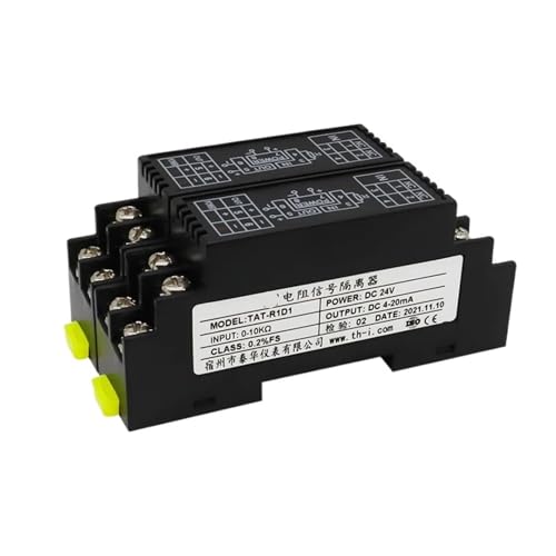 THT-R Series Resistance Signal Isolator 1IN1OUT RTD PT100/PT1000 Transmitter 4-20mA/0-10V Isolated Output Industrial Grade(0-500 to 0-10V)