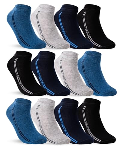 sockenkauf24 12 Paia Calzini Corti Uomo Calze Corte 47-50 Estivi