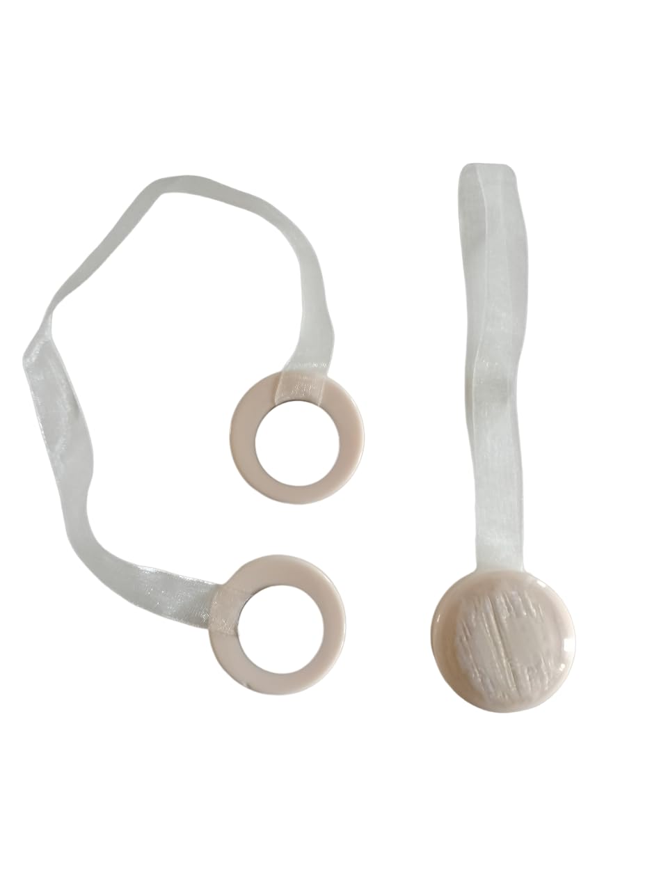 Calamite per Tende Coppia Forma Tonda Cangiante Beige
