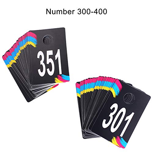 Tarjetas numéricas reversibles SUKIRA de plástico reutilizable para colgar en prendas 3