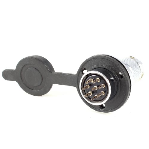 Conector de aviación GX20-8 con 8 pines metálico miniatura 1