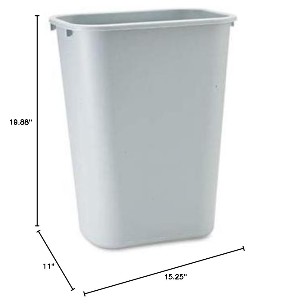 Janitorial Supplies Deskside Plastic Wastebasket for Disposing Wasteage