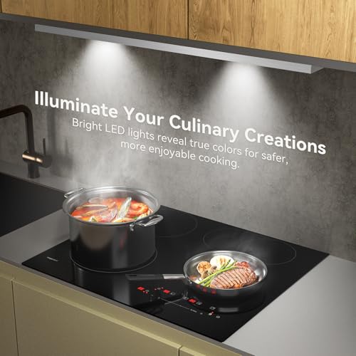 Image of Hermitlux 30″ Built-in /Insert Range Hood with Touch /Gesture /Remote Control | 600 CFM Stainless Steel Vent Hood with 3 Speed Ducted /Ductless Convertible, LED Light and Charcoal Filters