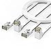 JUXINICE Truly a 90 Degree Head Cat 6 Ethernet Cable 1.5ft (2Pack) Rightangle Cat6 Internet Network Cable Flat - Ethernet Patch Cables Short - Computer LAN Cable -Up Angle -White