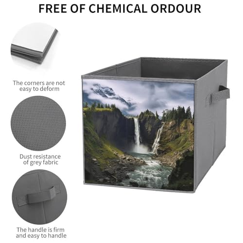 Boîtes de rangement durables et pliables au motif cascade