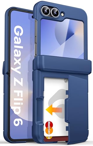 Image of ASAFCASE for Samsung Galaxy Z Flip 6 and Z Flip 7 FE Case Wallet, Blue