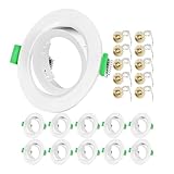 DIMENSIONS OPTIMALES : Cadre de 90 mm de diamètre extérieur avec ouverture ajustable de 70-80 mm et profondeur d'installation d'environ 75 mm pour une intégration discrète au plafond