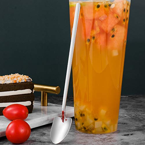 RANRAN Long Handle Spoon,Shovel Shape Drinking Spoon,Coffee Spoon,Stainless Steel Mixing Spoon,Bar Cocktail Spoon(Pointed Head)