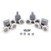 Produktbild Surepromise 4 Dusche Türrolle Doppel-Rollen Obere/Untere 25mm für Duschkabinentür Glastürrolle Rollenführung Duschkabinenrollen Schiebetürbeschlag Rollenführung für 5mm dick Glas-tür