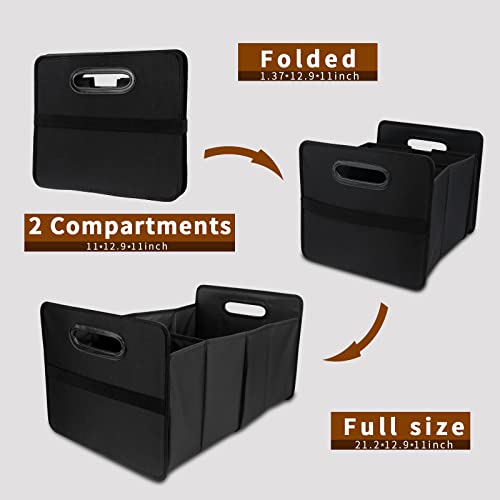 Umjwyj Car Trunk Organizer Foldable Trunk Organizers And Storage Suv Car Accessories For Men Women (Black Simple Style) #TOP1