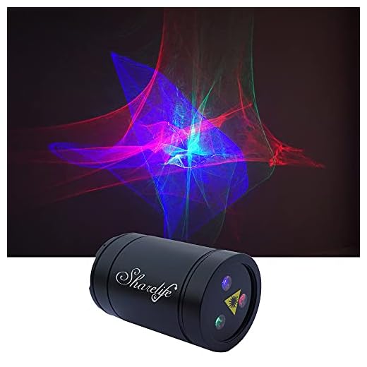 Sharelife Mini Portable RGB Aurora Effect Laser USB Projector Light 1200MA Battery for Home Party DJ Outdoor Stage Lighting DP-A