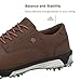 ULTIANT Mens Golf Shoes Traditions Spikeless Size 7.5-13(Brown,40)