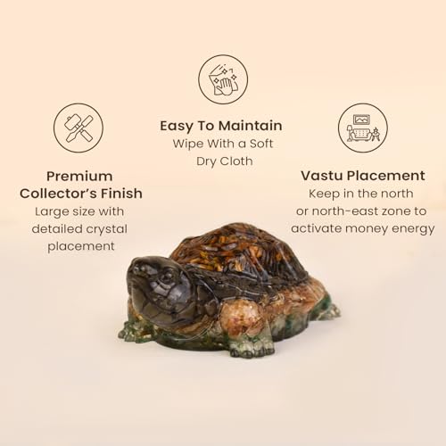 Image of Astrotalk Vastu Dhan YOG Tortoise 5.5x1.5 Inch | Crystal Resin Turtle for Wealth, Success & Protection | Tortoise for Good Luck for Home | Vastu Items for Housewarming Gift | Home Decor
