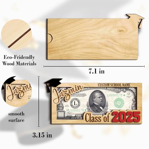 Personalized Graduation Money Holder 2024, Money Gift for Class of 2025, Grad Money Gifts Holder, Grad Greeting Cards, Hanging Double-Layer Cash Holders (MH6)4