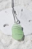 Surf Tumbled Light Blue Green Sea Glass Necklace - Made to Order