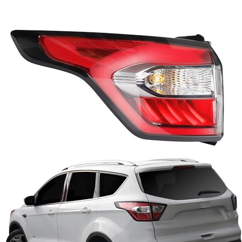 Dasbecan Left Driver Side Tail Light Assembly with Bulb Compatible with Ford Escape Kuga 2017 2018 2019 Brake Rear Lamp