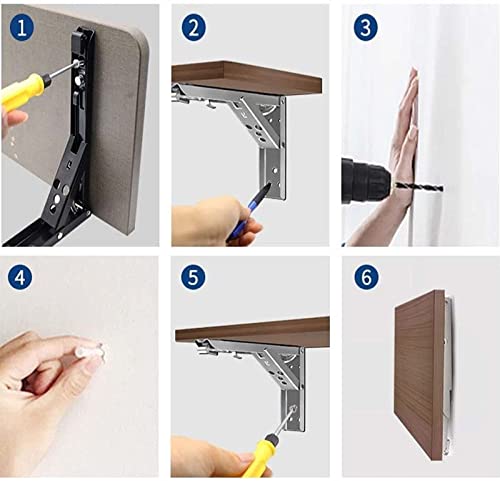 Étagère de rangement personnalisable et table murale rabattable - 8