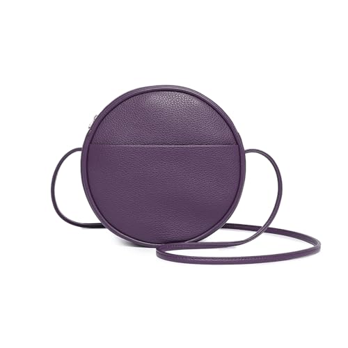 Image of Circle Crossbody Bag for Women NYLON Circle Purse with Zipper Adjustable Knot Shoulder Straps