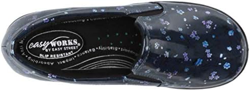 Easy Works by Easy Street womens Leeza Clog, Navy Floral Patent, 9 US | Image 4