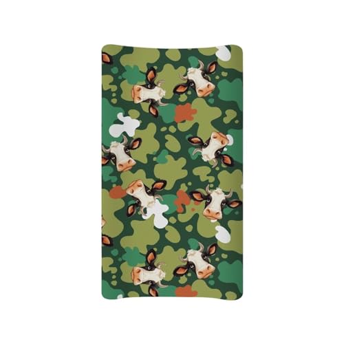 Image of Tie-Dye Cow Changing Pad Cover Baby Boys Girls Changing Table Pad Covers Diaper Change Table Sheets Covers Soft Breathable