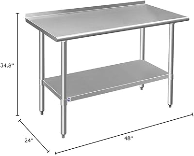 ROCKPOINT Stainless Steel Table For Prep & Work With UK | Ubuy - View #2