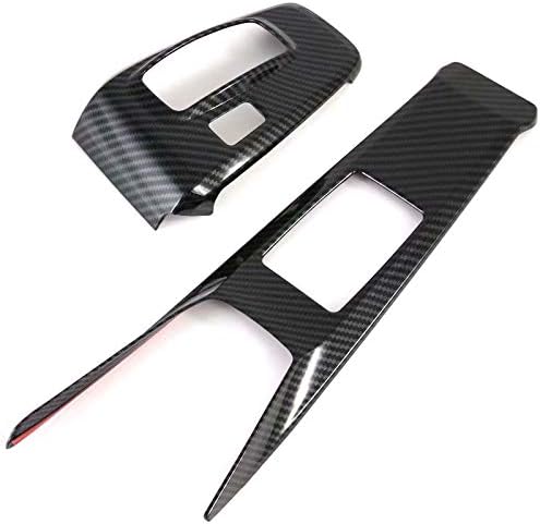 ITrims Car Accessories for Hyundai Sonata DN8 2019 2020 2021 Central Console Gears Shift Panel Cover Molding Trim 2PCS ABS Carbon Fiber Style LHD