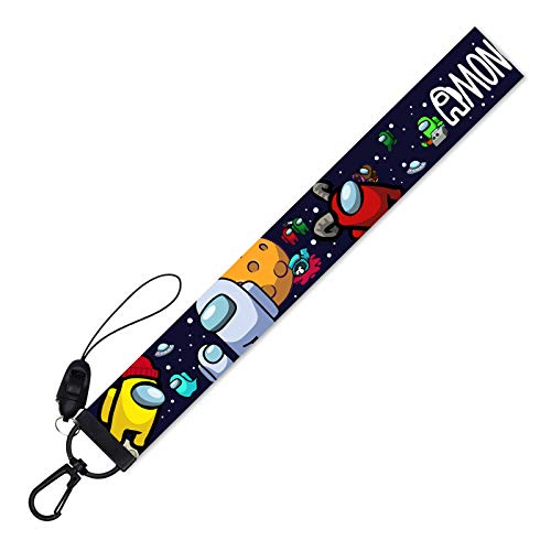 Preisvergleich Produktbild Bestomrogh Game Among Us Cartoon-Umhängeband für Ausweise, Kartenhalter, Schlüsselanhänger, Charms, Handy etc. (Style03 22,5 cm)
