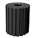 Vestil TR-PR-33-BK Plastic Econ Receptacle, 26.1875" Length, Black