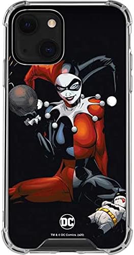 Skinit Clear Phone Case Compatible with iPhone 13 - Officially Licensed DC Comics Harley Quinn Playfull Pose Design